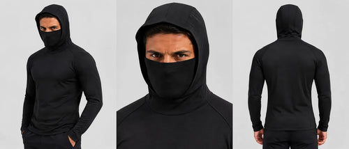 Camiseta de capucha y tapabocas x1